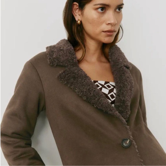 Reformation Edythe Coat chocolate brown size small great condition - Picture 2 of 5